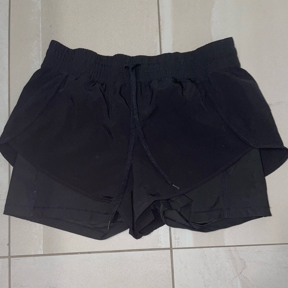 Running shorts with longer built in shorts